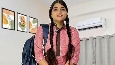 Tuition teacher fucked her student ass and took off her school uniform and fucked her in doggy style