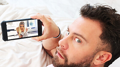 ADULT TIME - Sky Wonderland Fingers Herself Thinking She',s Alone Until She Catches Roommate Watching