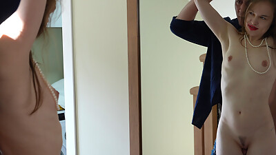 Stepdaddy, Am I Beautiful? Trying on My Stepmom',s Clothes, I Let My Stepfather Rub Against My Pussy and Fuck My Mouth!