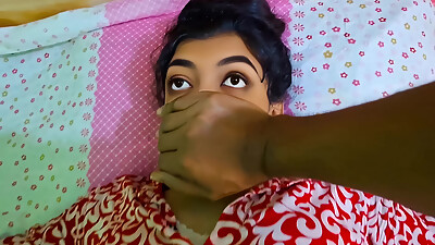 Desi Stepbrother holds stepsister',s mouth, they have sex Indian Bhabhi Hardcore Sex
