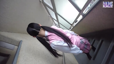 Delicate Gulp Bliss with a Tiny-curve Dark Haired Tease on a Sweet Oral Date Part 2