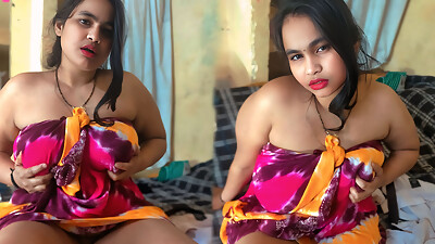 Desi Chubby Girls in Colorful Saree Wrap - Busty Amateur Bedroom Fun