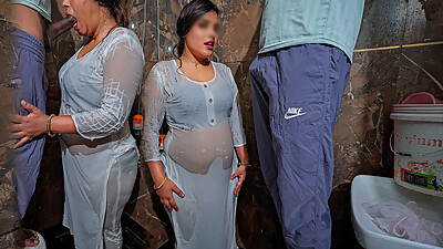 jija sali bath fuck- desi indian sister-in-law seduced and fucked by jija ji, when she taking shower.