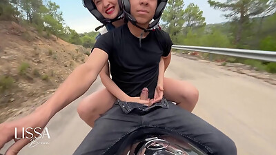 I Take Out My Stepbrother',s Dick on the Motorcycle