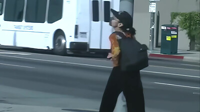 90s Hitchhiker Gets a Huge Facial and a Ride!