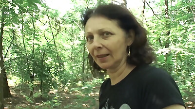 I fuck the wet hairy pussy of this sexy hot granny with small natural tits until I squirt all over her