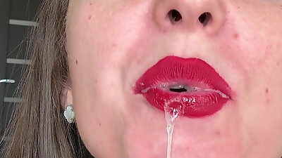 Uvula Spit Close-up POV