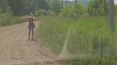 Hitchhiker Girl Turns Kind Driver Into Her Facesitting Slave