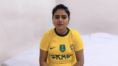 Step brother fucking his beautiful step sister while betting on a football game.(Full Bangla  Audio)
