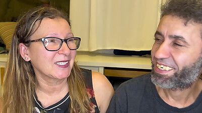 Personal Trainer Fucks Married Woman, While an Old Woman Sucks the Cuckold's Dick