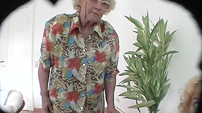 Grandma Gerda and Granddaughter Nikki Doing Dildo Fuck