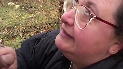 My grandma gives me a blow job in a park!