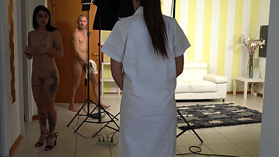 Behind the Scene. Sexy Doctors Help a Very Horny Patient.