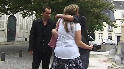 Busty French Granny DP in Hot Threesome