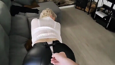 He Opens My Leather Pants and Fucks My Pussy and My Ass