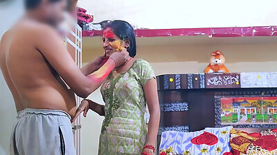 Gar aai Pados ki bhabhi ke sath  holi kelte samay chudai kar diya in Hindi Audio