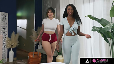 ALL GIRL MASSAGE - BnB Owner Offers A Massage Which Lead To Awesome Scissoring Fun